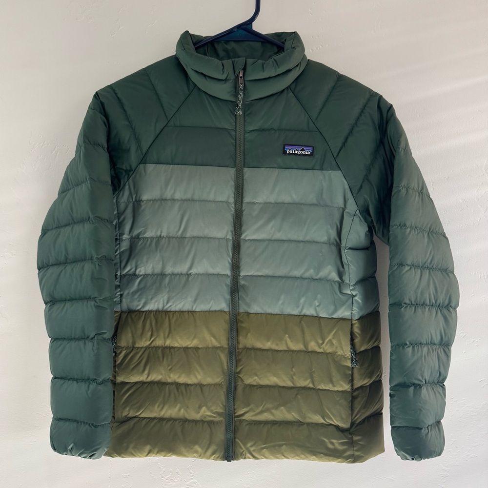 Patagonia Kids Multi-Green Down Sweater Jacket